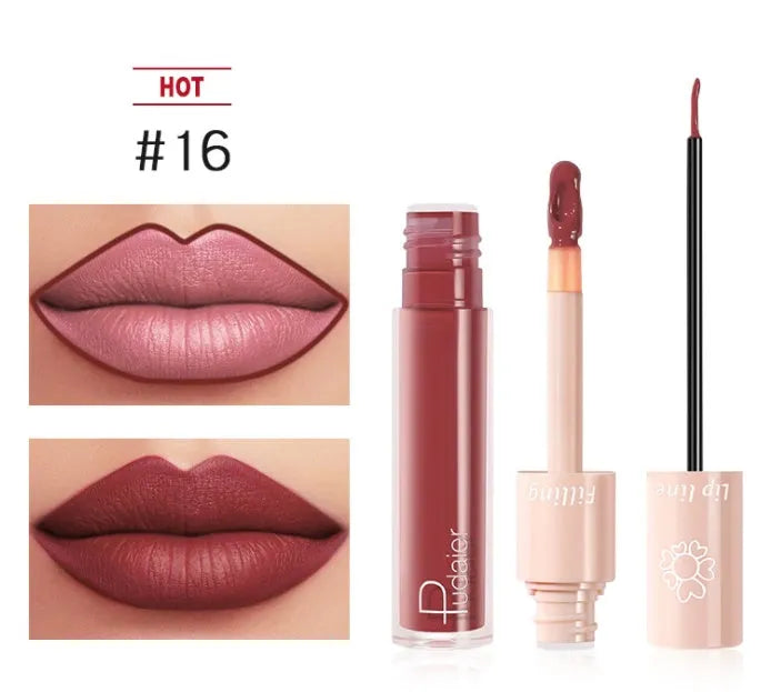 Pudaier Dual Lipstick Lip Gloss Liquid Lipstick - Bellarte Enchanté Pudaier Dual Lipstick Lip Gloss Liquid Lipstick