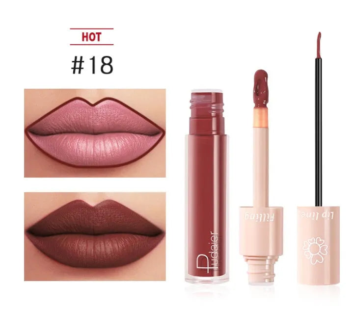 Pudaier Dual Lipstick Lip Gloss Liquid Lipstick - Bellarte Enchanté Pudaier Dual Lipstick Lip Gloss Liquid Lipstick