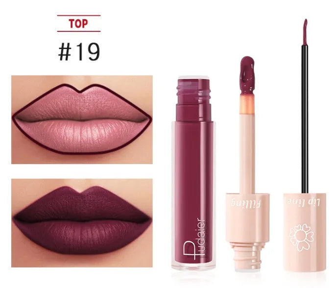 Pudaier Dual Lipstick Lip Gloss Liquid Lipstick - Bellarte Enchanté Pudaier Dual Lipstick Lip Gloss Liquid Lipstick