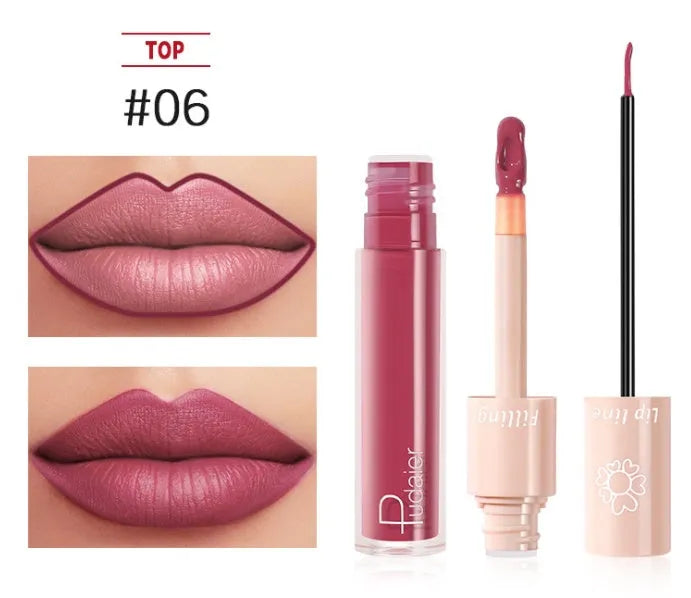 Pudaier Dual Lipstick Lip Gloss Liquid Lipstick - Bellarte Enchanté Pudaier Dual Lipstick Lip Gloss Liquid Lipstick