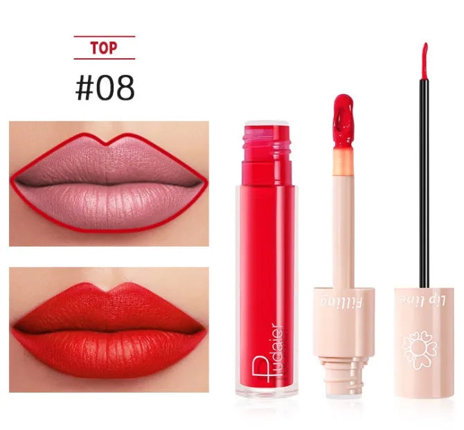 Pudaier Dual Lipstick Lip Gloss Liquid Lipstick - Bellarte Enchanté Pudaier Dual Lipstick Lip Gloss Liquid Lipstick