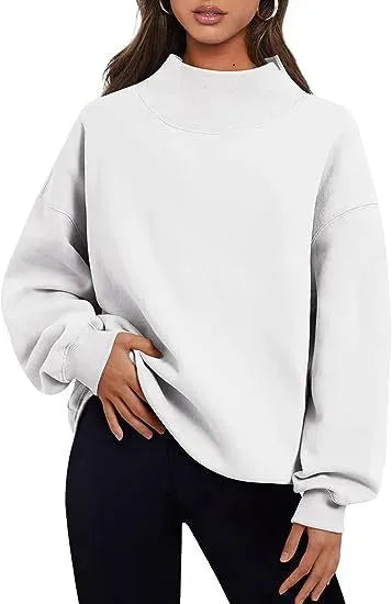 Pullover Sweatshirt Solid Color Loose Tops Round Neck Hoodie Women Thick Clothing - Bellarte Enchanté Pullover Sweatshirt Solid Color Loose Tops Round Neck Hoodie Women Thick Clothing