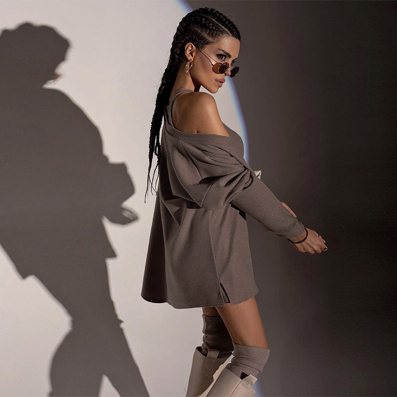 Pullover Turtleneck Vest AndV-neck Long Sleeves Loose - Bellarte Enchanté Pullover Turtleneck Vest AndV-neck Long Sleeves Loose