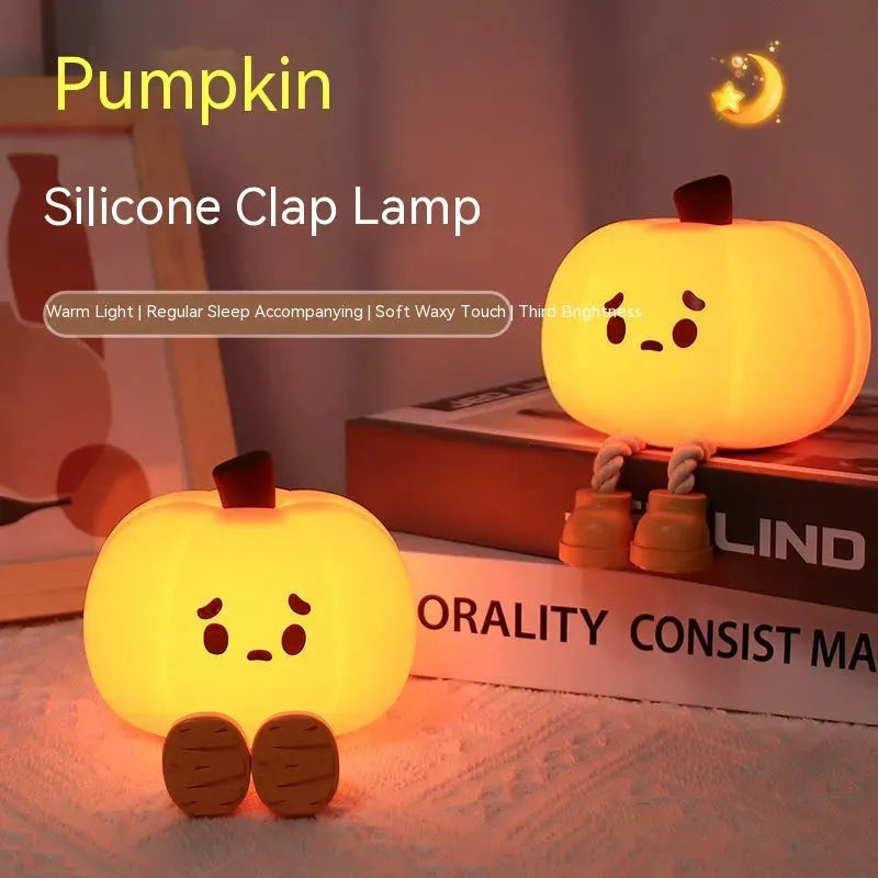 Pumpkin Small Night Lamp Decompression Night Charging Bedside Sleeping - Bellarte Enchanté Pumpkin Small Night Lamp Decompression Night Charging Bedside Sleeping