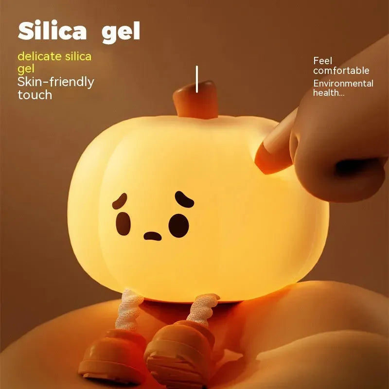 Pumpkin Small Night Lamp Decompression Night Charging Bedside Sleeping - Bellarte Enchanté Pumpkin Small Night Lamp Decompression Night Charging Bedside Sleeping