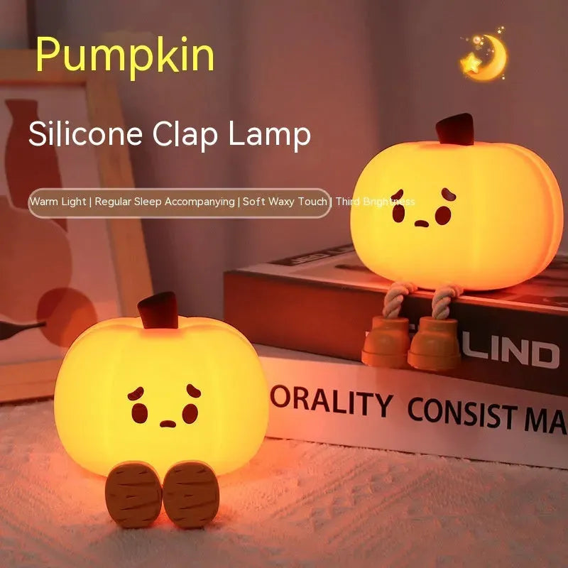 Pumpkin Small Night Lamp Decompression Night Charging Bedside Sleeping - Bellarte Enchanté Pumpkin Small Night Lamp Decompression Night Charging Bedside Sleeping