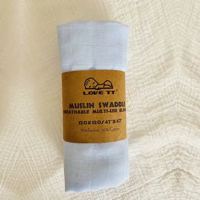 Pure Color Bamboo Cotton Wrap Towels For Newborn Babies - Bellarte Enchanté Pure Color Bamboo Cotton Wrap Towels For Newborn Babies