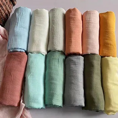 Pure Color Bamboo Cotton Wrap Towels For Newborn Babies - Bellarte Enchanté Pure Color Bamboo Cotton Wrap Towels For Newborn Babies