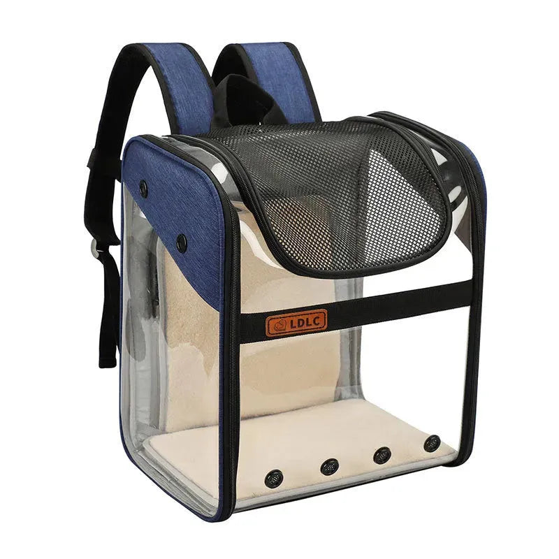 PVC Breathable Large Capacity Cat Carrying Space Capsule Cat Bag Portable Pet Dog Backpack Fold - Bellarte Enchanté PVC Breathable Large Capacity Cat Carrying Space Capsule Cat Bag Portable Pet Dog Backpack Fold