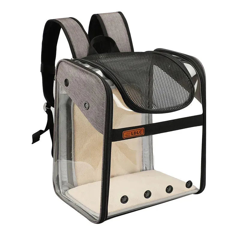 PVC Breathable Large Capacity Cat Carrying Space Capsule Cat Bag Portable Pet Dog Backpack Fold - Bellarte Enchanté PVC Breathable Large Capacity Cat Carrying Space Capsule Cat Bag Portable Pet Dog Backpack Fold