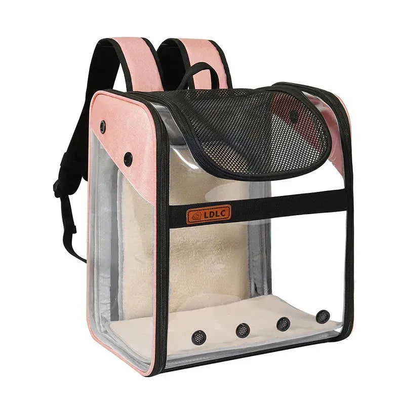 PVC Breathable Large Capacity Cat Carrying Space Capsule Cat Bag Portable Pet Dog Backpack Fold - Bellarte Enchanté PVC Breathable Large Capacity Cat Carrying Space Capsule Cat Bag Portable Pet Dog Backpack Fold