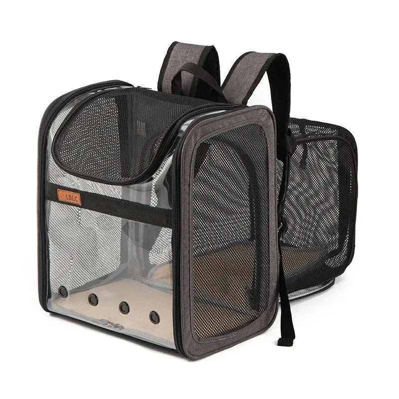 PVC Breathable Large Capacity Cat Carrying Space Capsule Cat Bag Portable Pet Dog Backpack Fold - Bellarte Enchanté PVC Breathable Large Capacity Cat Carrying Space Capsule Cat Bag Portable Pet Dog Backpack Fold