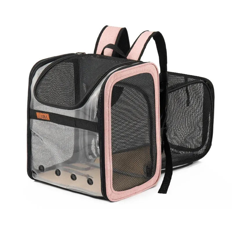 PVC Breathable Large Capacity Cat Carrying Space Capsule Cat Bag Portable Pet Dog Backpack Fold - Bellarte Enchanté PVC Breathable Large Capacity Cat Carrying Space Capsule Cat Bag Portable Pet Dog Backpack Fold