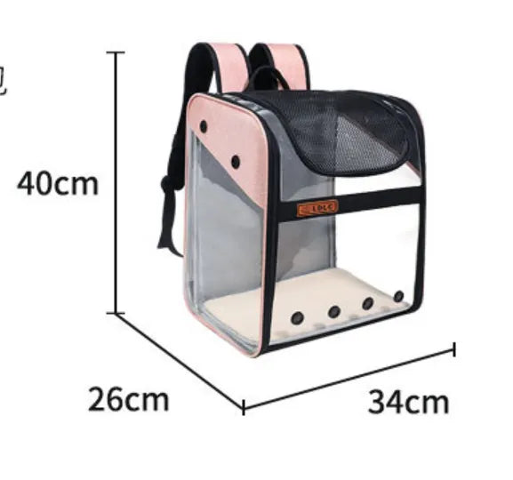 PVC Breathable Large Capacity Cat Carrying Space Capsule Cat Bag Portable Pet Dog Backpack Fold - Bellarte Enchanté PVC Breathable Large Capacity Cat Carrying Space Capsule Cat Bag Portable Pet Dog Backpack Fold