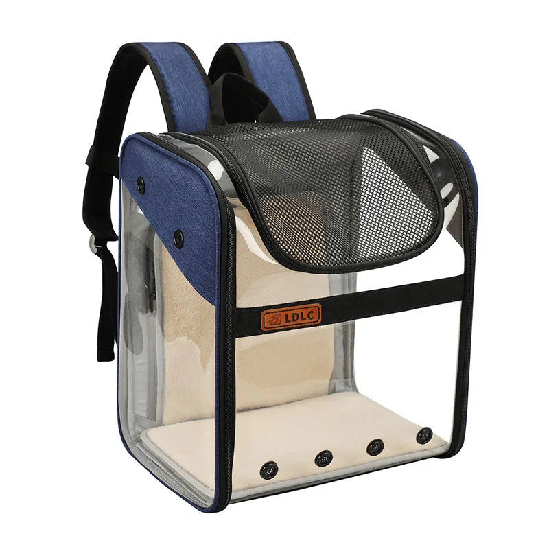 PVC Breathable Large Capacity Cat Carrying Space Capsule Cat Bag Portable Pet Dog Backpack Fold - Bellarte Enchanté PVC Breathable Large Capacity Cat Carrying Space Capsule Cat Bag Portable Pet Dog Backpack Fold