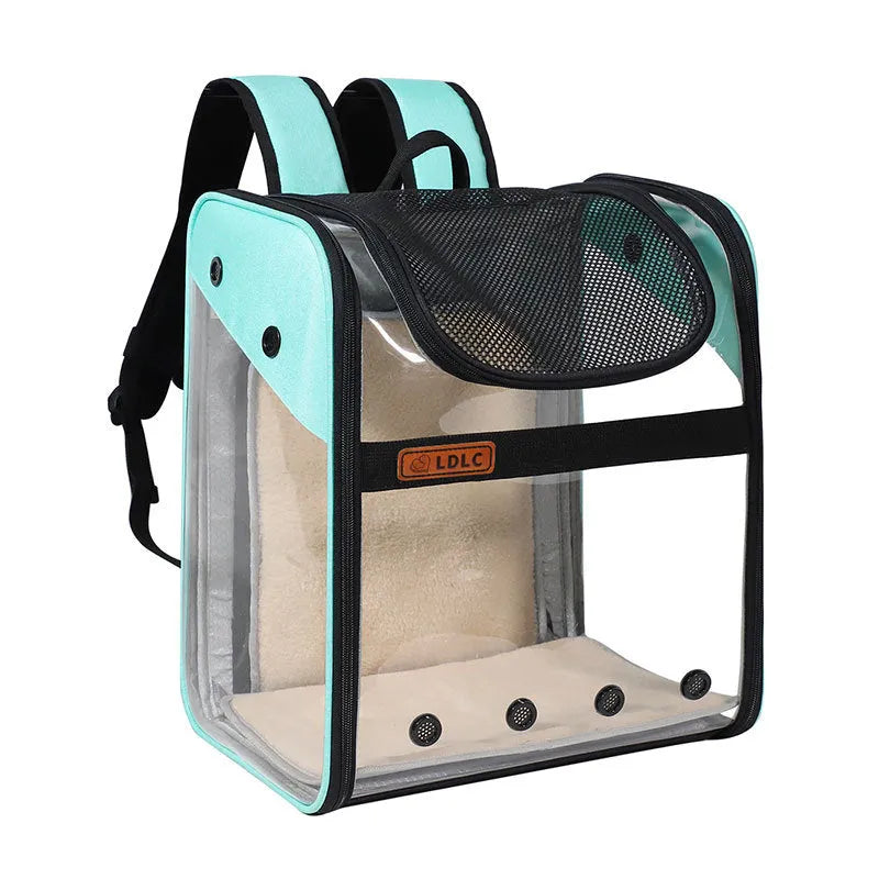 PVC Breathable Large Capacity Cat Carrying Space Capsule Cat Bag Portable Pet Dog Backpack Fold - Bellarte Enchanté PVC Breathable Large Capacity Cat Carrying Space Capsule Cat Bag Portable Pet Dog Backpack Fold
