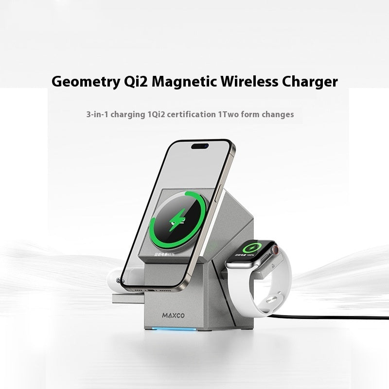 Qi2 Protocol Magnetic Touch Rotating Wireless Charger - Bellarte Enchanté Qi2 Protocol Magnetic Touch Rotating Wireless Charger