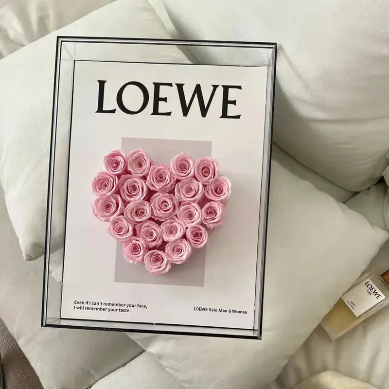 Qixi Love Acrylic Eternal Flower Gift Box - Bellarte Enchanté Qixi Love Acrylic Eternal Flower Gift Box