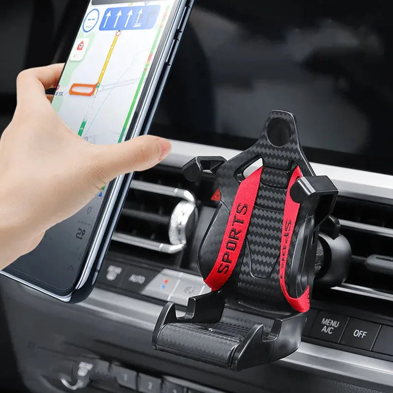 Racing Seat Shape Car Phone Holder Auto Air Vent Mobile Phone - Bellarte Enchanté Racing Seat Shape Car Phone Holder Auto Air Vent Mobile Phone