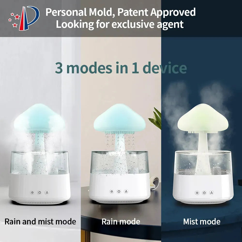Rain Humidifier Mushroom Humidifier Rain Cloud Humidifier Water Drop Humidifier - Bellarte Enchanté Rain Humidifier Mushroom Humidifier Rain Cloud Humidifier Water Drop Humidifier