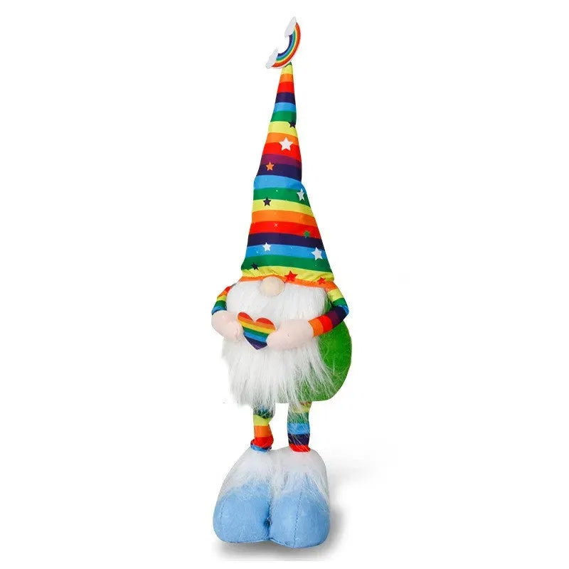 Rainbow Knitted Cap Embrace Love High Cap Faceless Doll Doll - Bellarte Enchanté Rainbow Knitted Cap Embrace Love High Cap Faceless Doll Doll