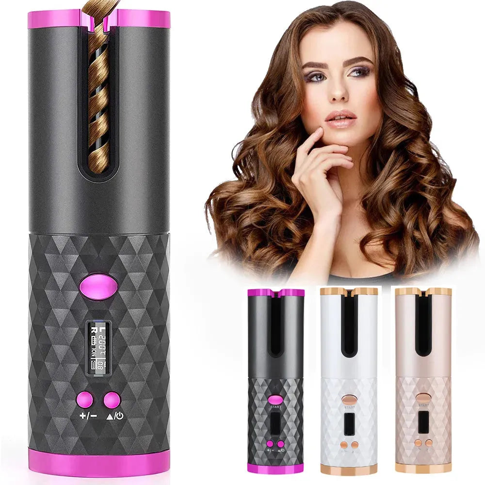 Rechargeable Automatic Hair Curler Women Portable - Bellarte Enchanté Rechargeable Automatic Hair Curler Women Portable