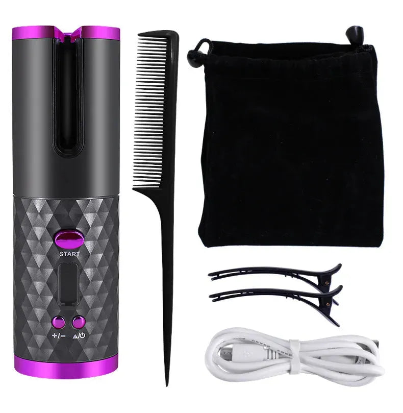 Rechargeable Automatic Hair Curler Women Portable - Bellarte Enchanté Rechargeable Automatic Hair Curler Women Portable