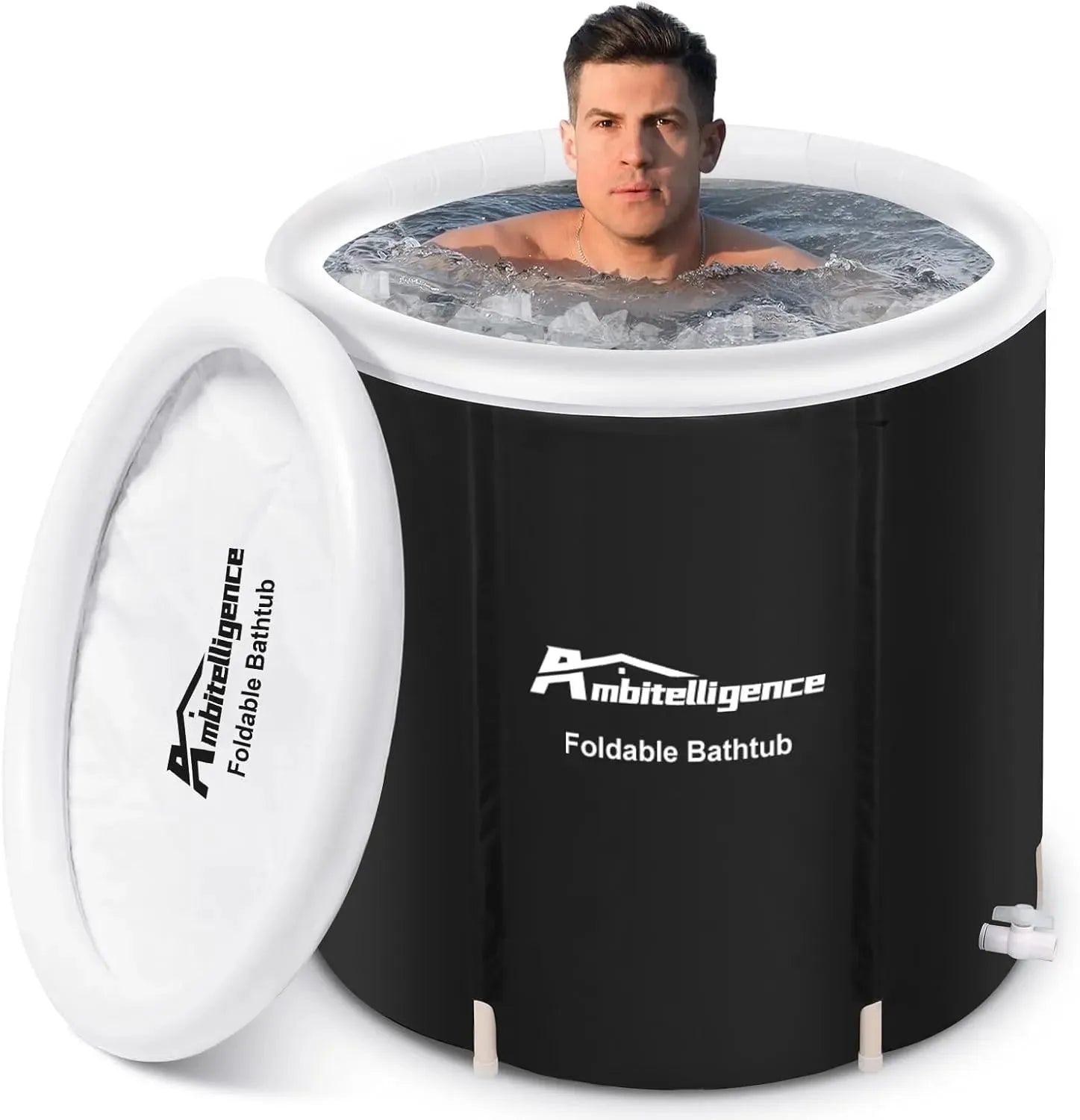 Recovery Ice Tub Foldable Bathtub Outdoor Portable Cold Water Therapy Tub Fitness Rehab Ice Tub For Athletes Long Lasting Insulated Ice Tub, Spa Soaking Bucket - Bellarte Enchanté Recovery Ice Tub Foldable Bathtub Outdoor Portable Cold Water Therapy Tub Fitness Rehab Ice Tub For Athletes Long Lasting Insulated Ice Tub, Spa Soaking Bucket
