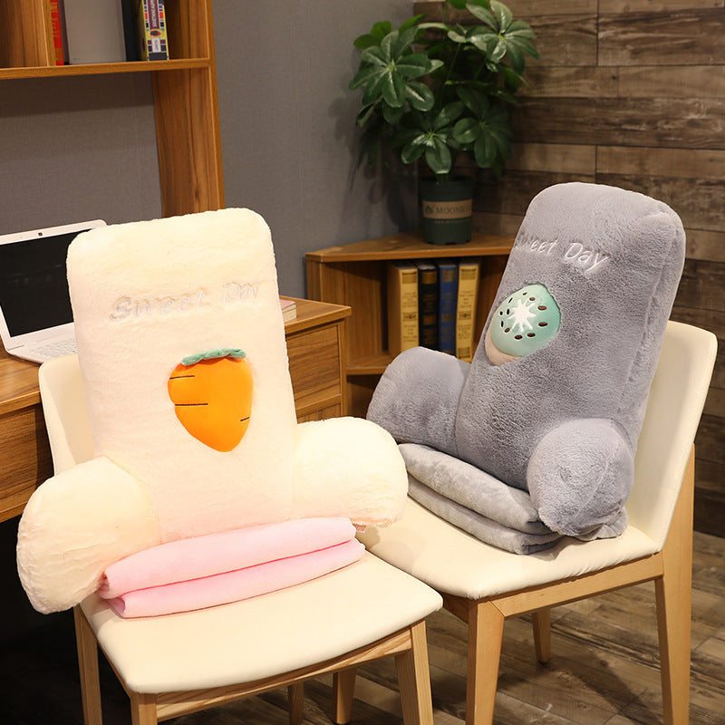 Removable And Washable Office Fruit Lumbar Pillow Nap Blanket - Bellarte Enchanté Removable And Washable Office Fruit Lumbar Pillow Nap Blanket
