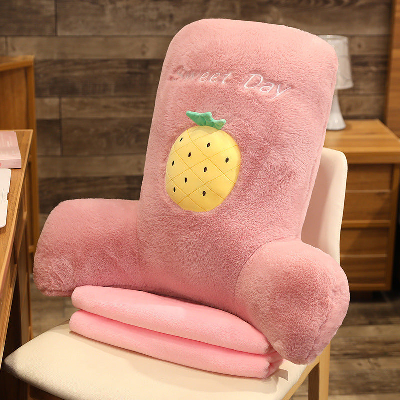 Removable And Washable Office Fruit Lumbar Pillow Nap Blanket - Bellarte Enchanté Removable And Washable Office Fruit Lumbar Pillow Nap Blanket