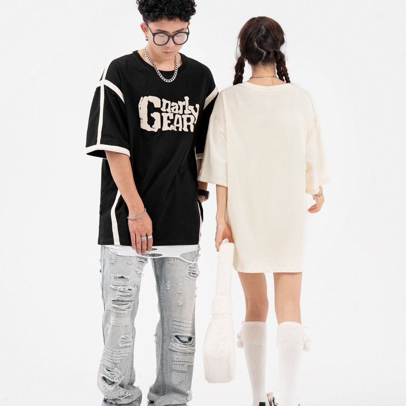 Retro Couple Short-sleeved T-shirt For Men And Women - Bellarte Enchanté Retro Couple Short-sleeved T-shirt For Men And Women
