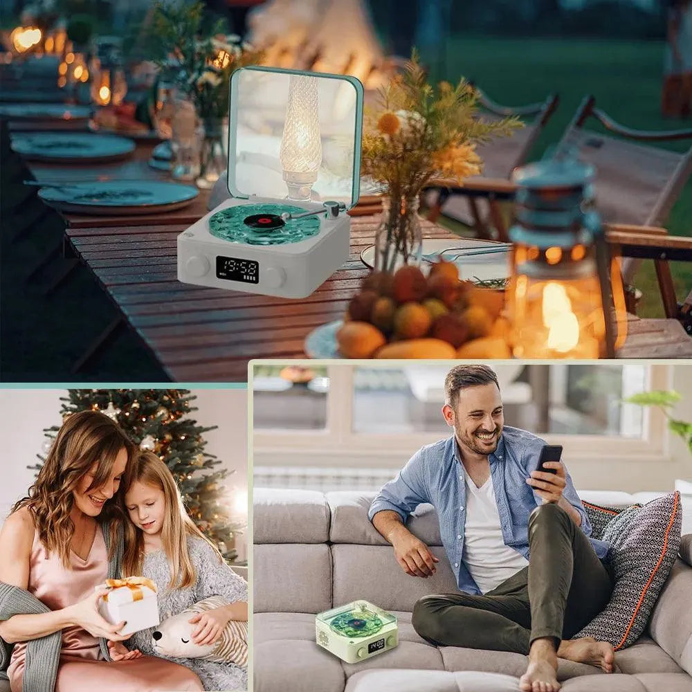 Retro Turntable Speaker Wireless Bluetooth - Bellarte Enchanté Retro Turntable Speaker Wireless Bluetooth