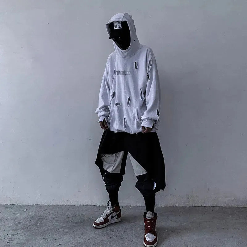 Ripped Hoodie Men Fall Popular Hip-Hop - Bellarte Enchanté Ripped Hoodie Men Fall Popular Hip-Hop