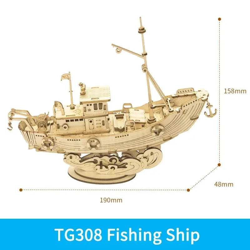 Robotime Boat & Ship Model 3D Wooden Puzzle Games Toys Assembly Kit For Children Kids Girls Birthday Christmas Gift Dropshipping - Bellarte Enchanté Robotime Boat & Ship Model 3D Wooden Puzzle Games Toys Assembly Kit For Children Kids Girls Birthday Christmas Gift Dropshipping