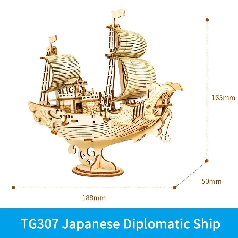Robotime Boat & Ship Model 3D Wooden Puzzle Games Toys Assembly Kit For Children Kids Girls Birthday Christmas Gift Dropshipping - Bellarte Enchanté Robotime Boat & Ship Model 3D Wooden Puzzle Games Toys Assembly Kit For Children Kids Girls Birthday Christmas Gift Dropshipping