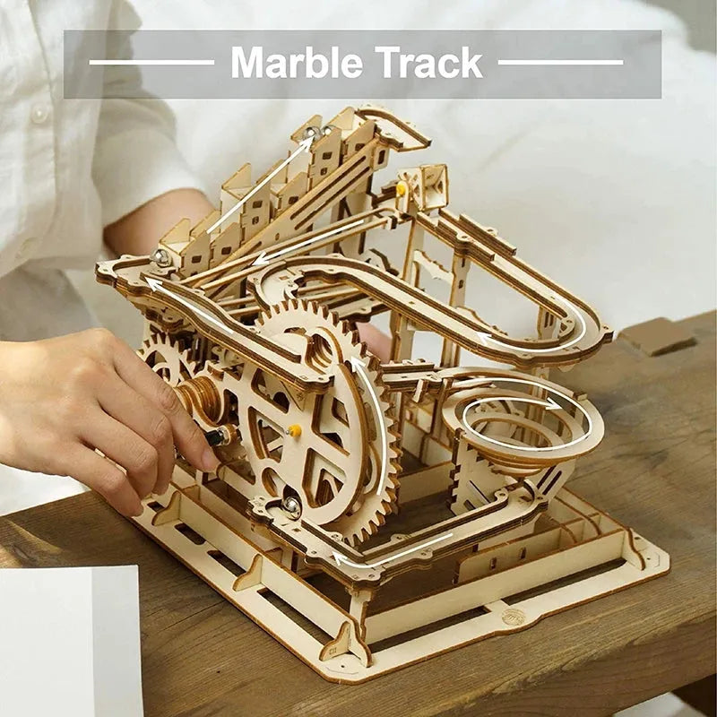 Robotime ROKR Blocks Marble Race Run Maze Balls Track DIY 3D Wooden Puzzle Coaster Model Building Kits Toys for Drop Shipping - Bellarte Enchanté Robotime ROKR Blocks Marble Race Run Maze Balls Track DIY 3D Wooden Puzzle Coaster Model Building Kits Toys for Drop Shipping