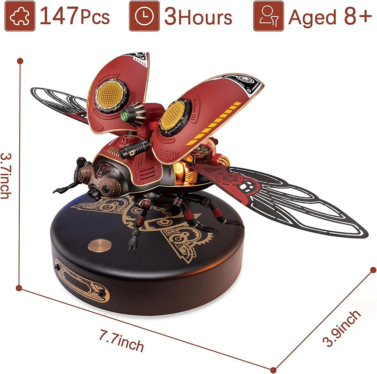 Robotime Rokr Scout Beetle Metal 3D Puzzles Games Punk Style Gift For Birthday Easy Assembly Mechanical Design DIY Toys - MI02 - Bellarte Enchanté Robotime Rokr Scout Beetle Metal 3D Puzzles Games Punk Style Gift For Birthday Easy Assembly Mechanical Design DIY Toys - MI02