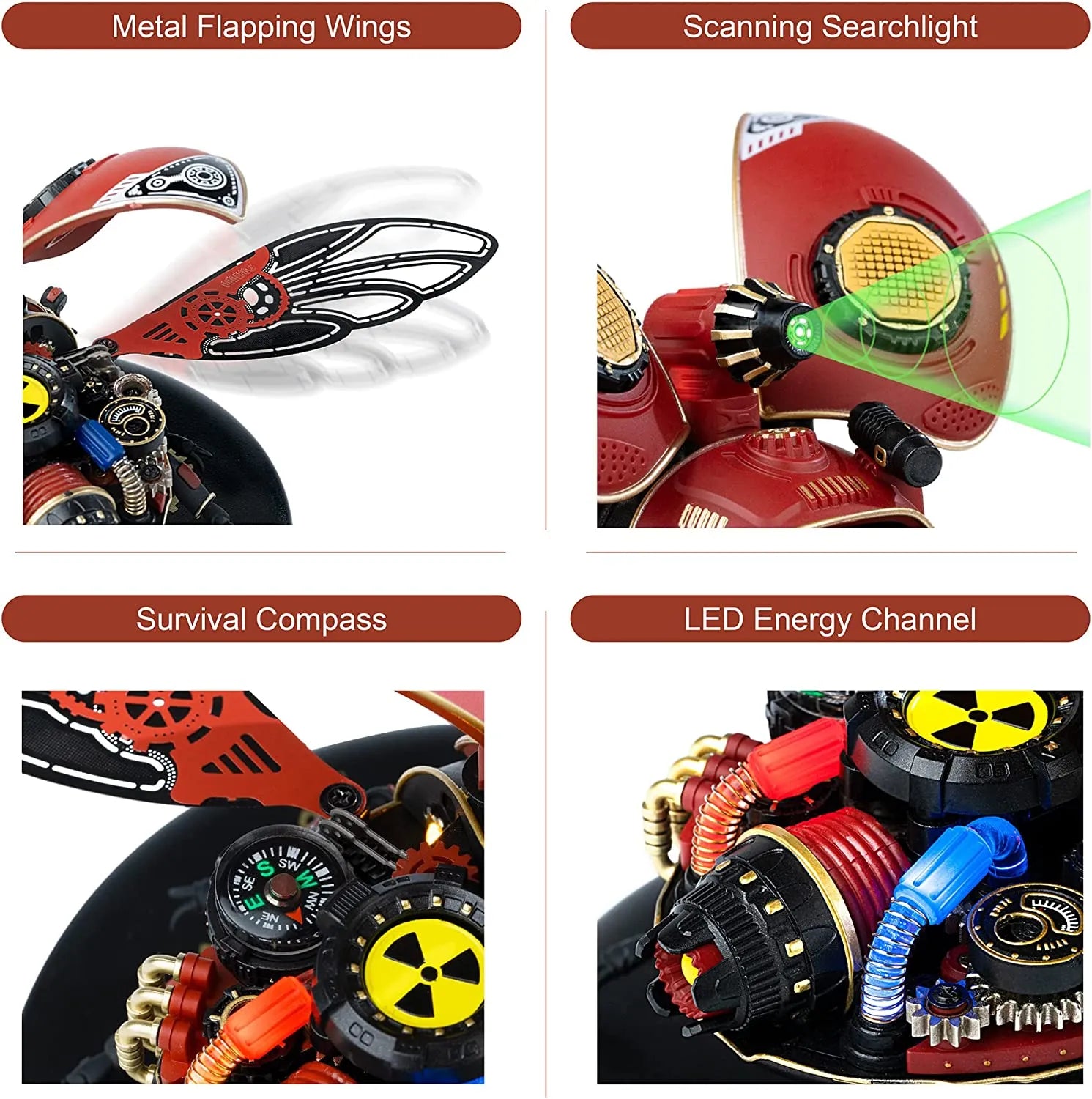 Robotime Rokr Scout Beetle Metal 3D Puzzles Games Punk Style Gift For Birthday Easy Assembly Mechanical Design DIY Toys - MI02 - Bellarte Enchanté Robotime Rokr Scout Beetle Metal 3D Puzzles Games Punk Style Gift For Birthday Easy Assembly Mechanical Design DIY Toys - MI02