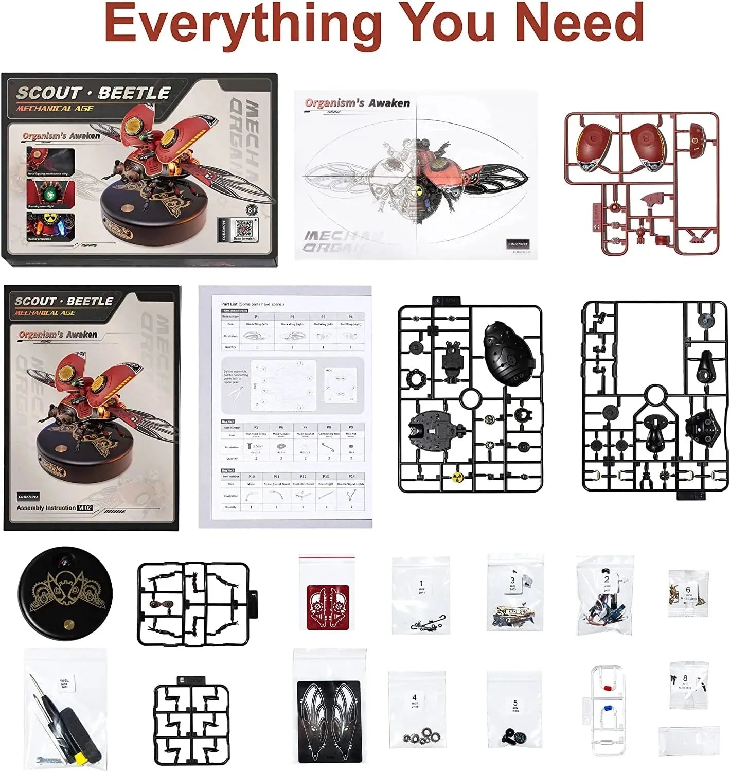 Robotime Rokr Scout Beetle Metal 3D Puzzles Games Punk Style Gift For Birthday Easy Assembly Mechanical Design DIY Toys - MI02 - Bellarte Enchanté Robotime Rokr Scout Beetle Metal 3D Puzzles Games Punk Style Gift For Birthday Easy Assembly Mechanical Design DIY Toys - MI02