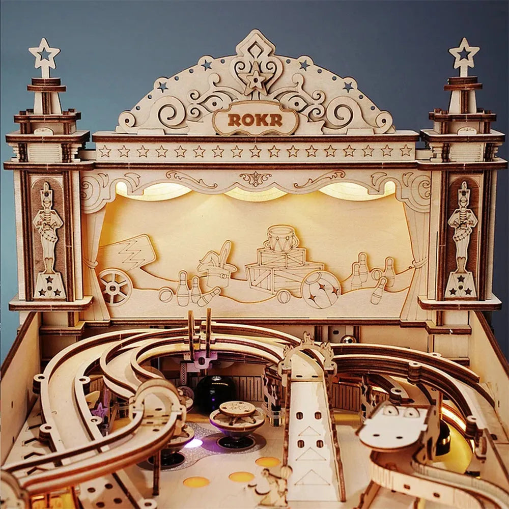 ROKR 3D Puzzle Pinball Machine Wooden Puzzle Brainteaser Building Toy - Bellarte Enchanté ROKR 3D Puzzle Pinball Machine Wooden Puzzle Brainteaser Building Toy