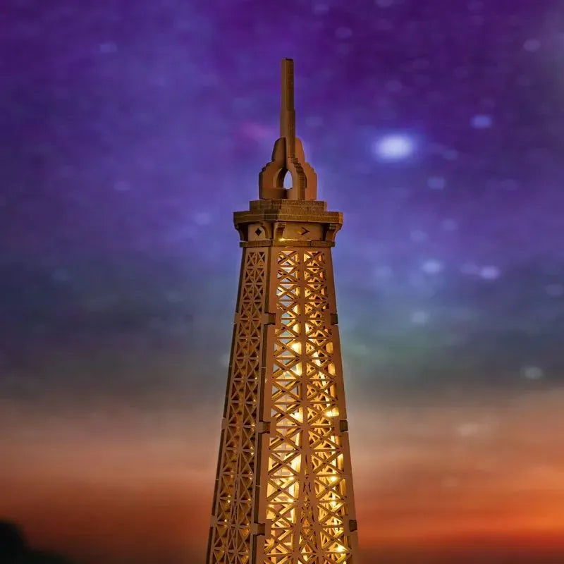 Rolife Night Of The Eiffel Tower Large Wooden Puzzle With 4 Light Shows For Gift - Bellarte Enchanté Rolife Night Of The Eiffel Tower Large Wooden Puzzle With 4 Light Shows For Gift