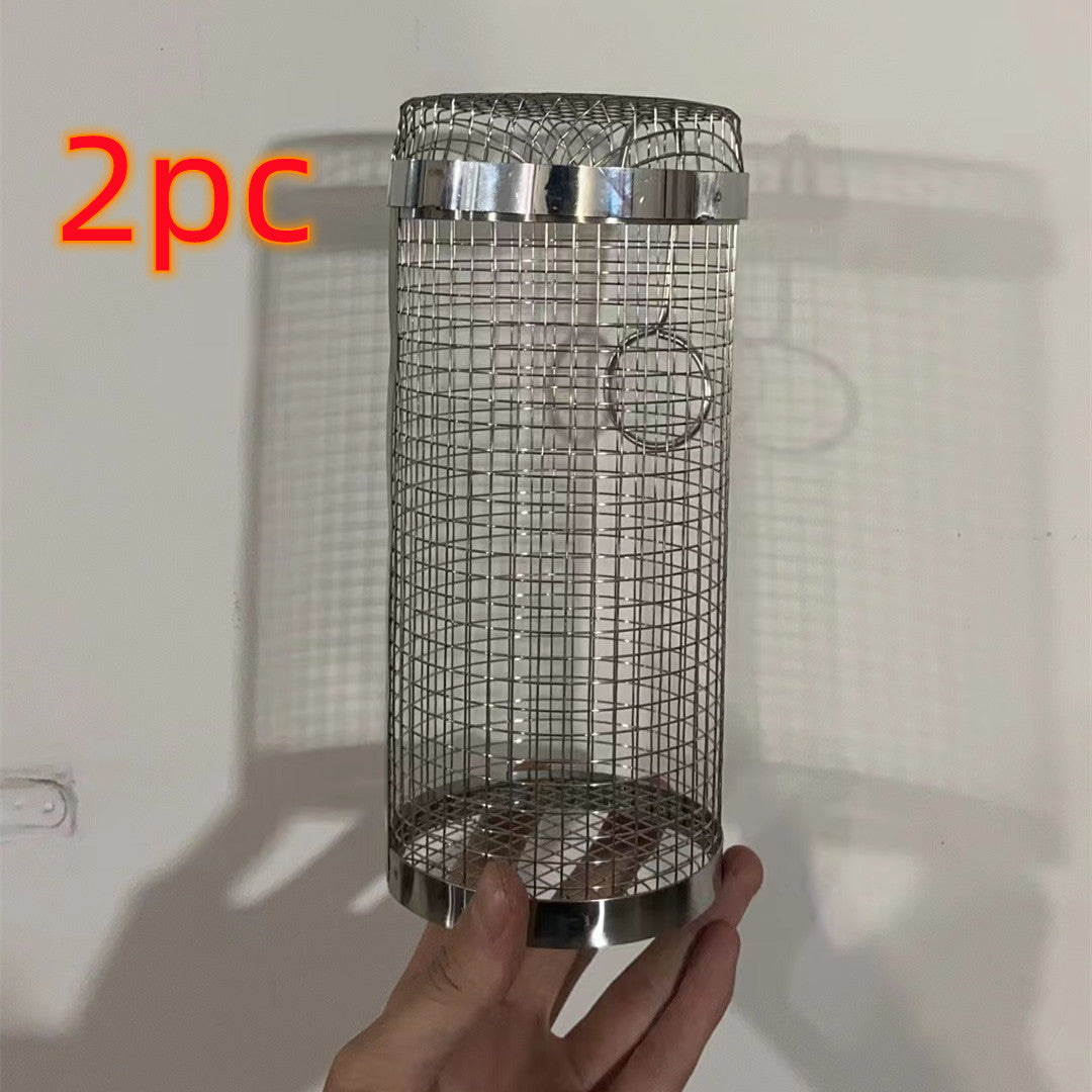 Rolling Grilling Basket Metal BBQ Barbecue Basket Net Portable Outdoor Camping Barbecue Rack Kitchen Gadgets - Bellarte Enchanté Rolling Grilling Basket Metal BBQ Barbecue Basket Net Portable Outdoor Camping Barbecue Rack Kitchen Gadgets