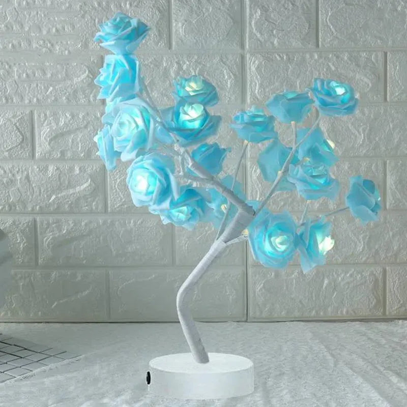 Rose Flower Lamp USB Battery Operated LED Table Lamp Bonsai Tree Night Lights Garland Bedroom Decoration Lights Home Decor - Bellarte Enchanté Rose Flower Lamp USB Battery Operated LED Table Lamp Bonsai Tree Night Lights Garland Bedroom Decoration Lights Home Decor