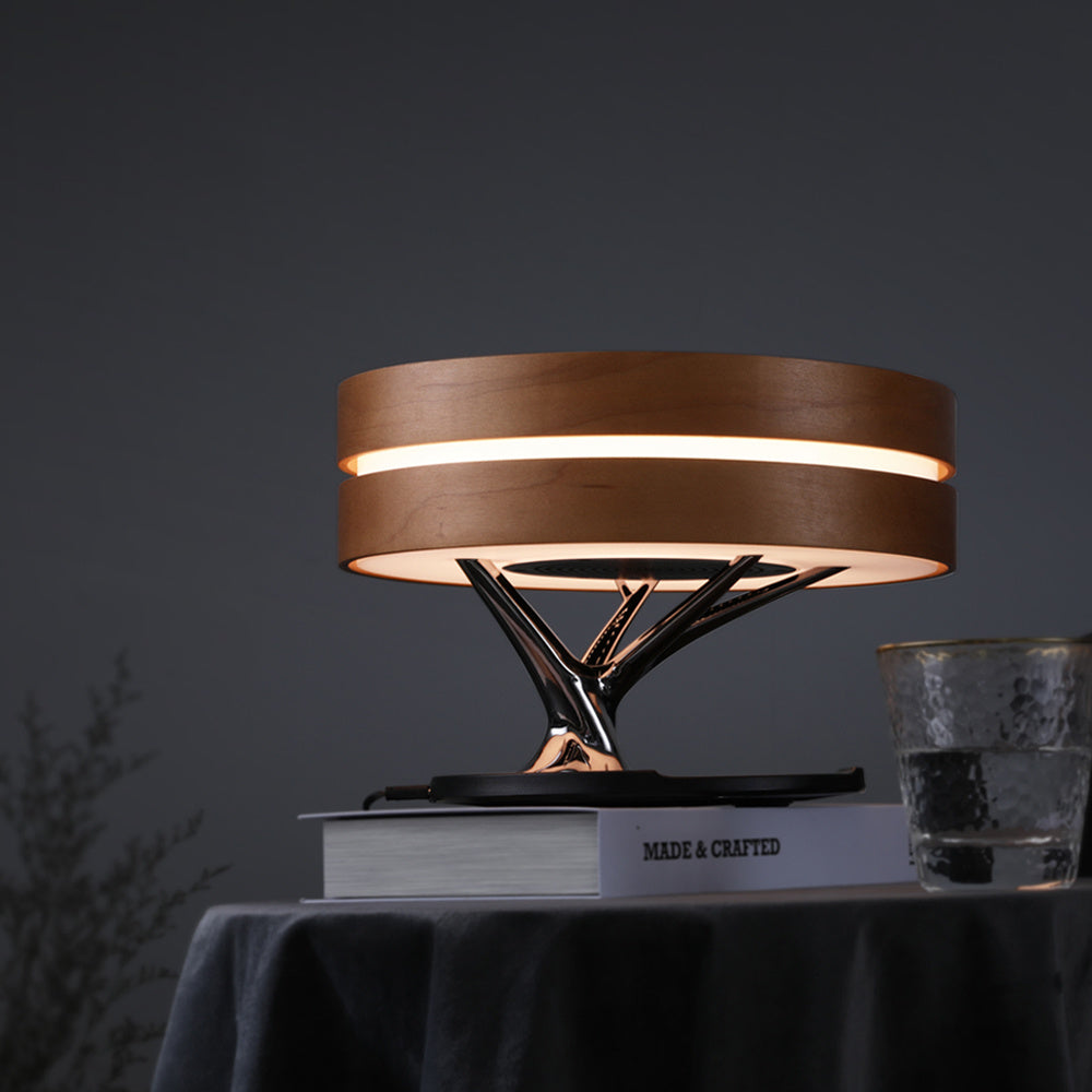 Round Intelligent Music Bluetooth Speaker Bed Lamp WiFi Circle Tree Of Led Light Wireless Charging For Living Room - Bellarte Enchanté Round Intelligent Music Bluetooth Speaker Bed Lamp WiFi Circle Tree Of Led Light Wireless Charging For Living Room