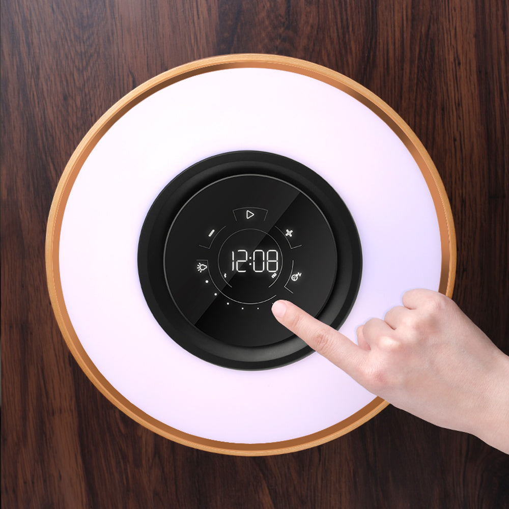 Round Intelligent Music Bluetooth Speaker Bed Lamp WiFi Circle Tree Of Led Light Wireless Charging For Living Room - Bellarte Enchanté Round Intelligent Music Bluetooth Speaker Bed Lamp WiFi Circle Tree Of Led Light Wireless Charging For Living Room