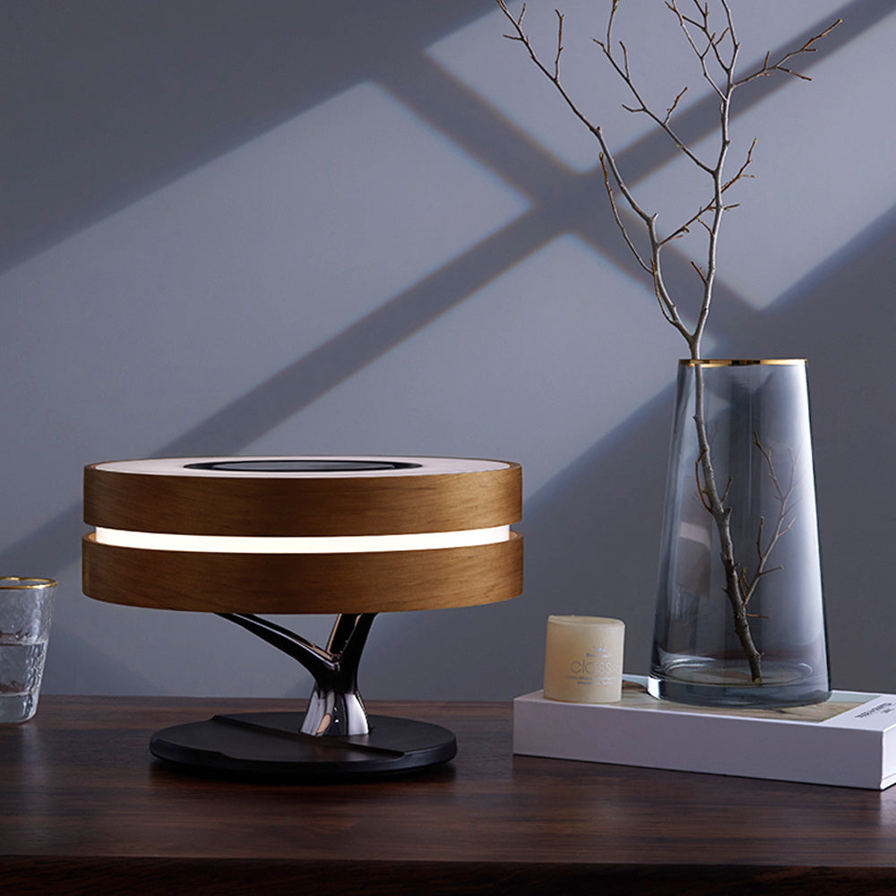 Round Intelligent Music Bluetooth Speaker Bed Lamp WiFi Circle Tree Of Led Light Wireless Charging For Living Room - Bellarte Enchanté Round Intelligent Music Bluetooth Speaker Bed Lamp WiFi Circle Tree Of Led Light Wireless Charging For Living Room
