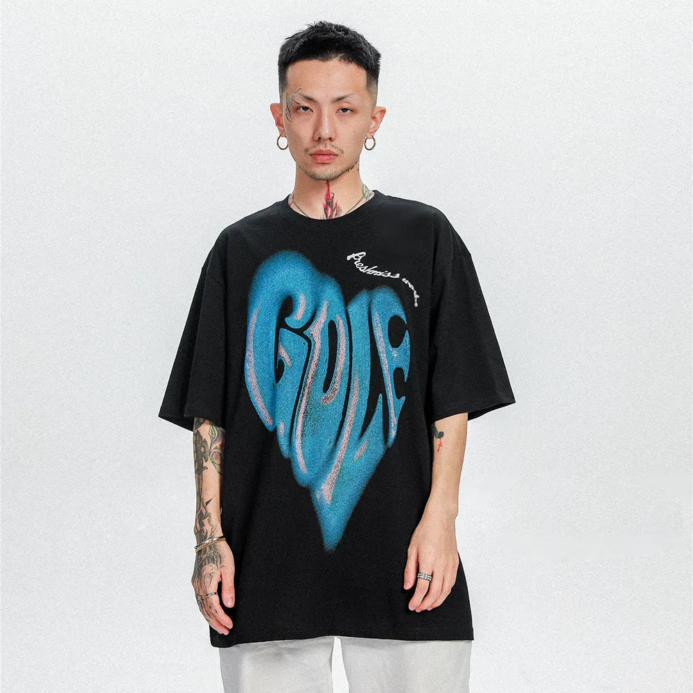 Round Neck Half Sleeves Harajuku Style - Bellarte Enchanté Round Neck Half Sleeves Harajuku Style