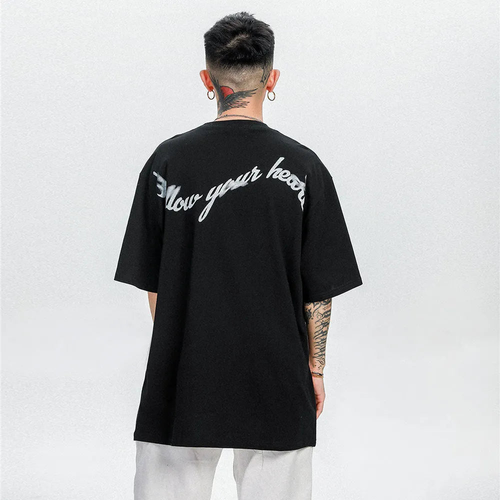 Round Neck Half Sleeves Harajuku Style - Bellarte Enchanté Round Neck Half Sleeves Harajuku Style