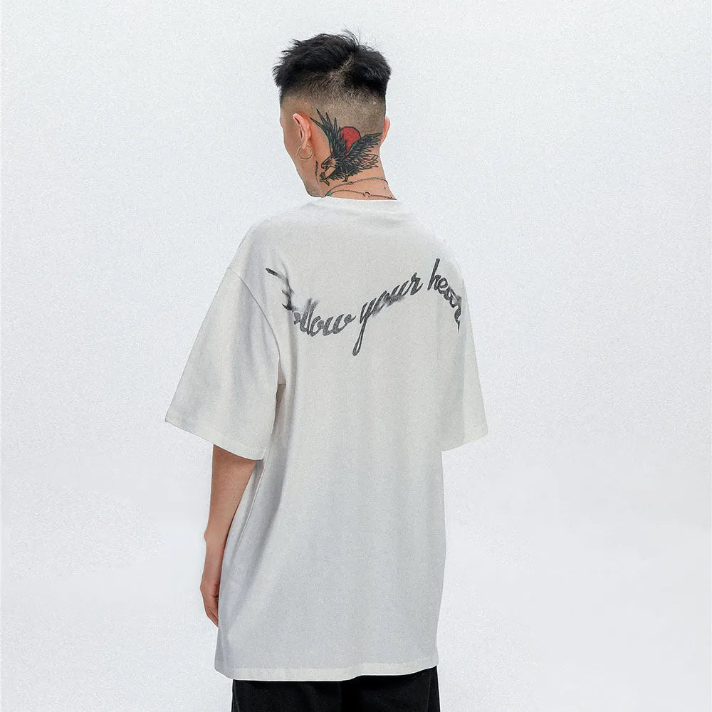 Round Neck Half Sleeves Harajuku Style - Bellarte Enchanté Round Neck Half Sleeves Harajuku Style