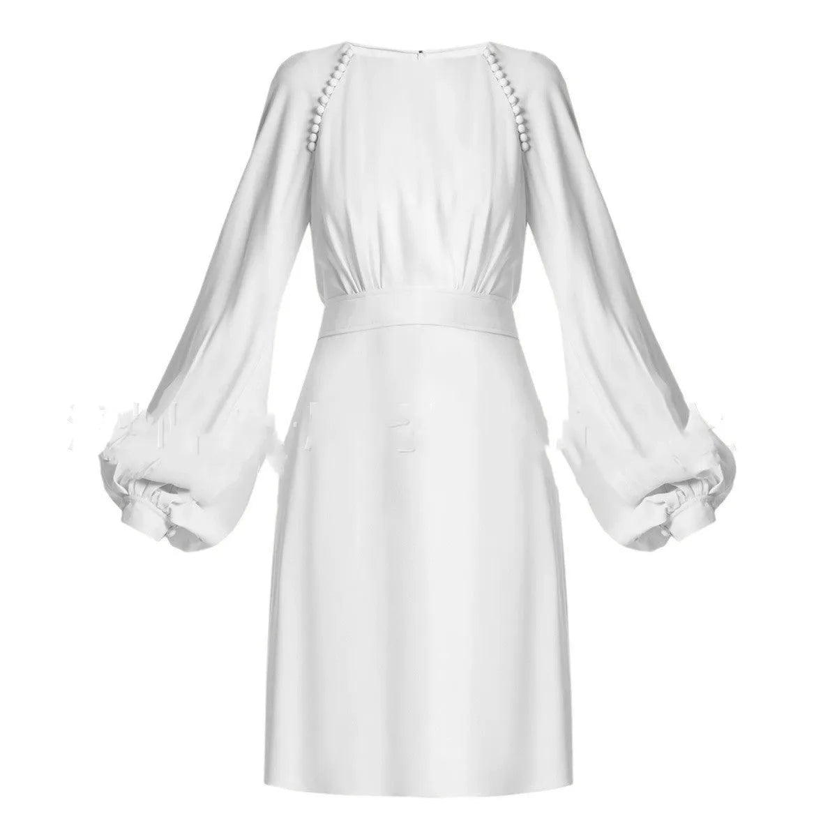 Round Neck Lantern Sleeve Long Sleeve - Bellarte Enchanté Round Neck Lantern Sleeve Long Sleeve